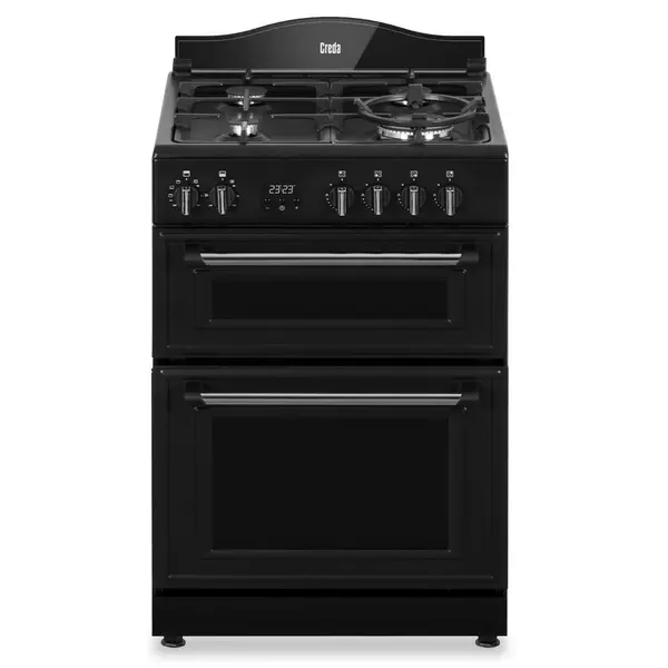 image of Creda C60DFMRA 60cm Double Oven Dual Fuel Mini Range Cooker - Anthracite C60DFMRA Grey