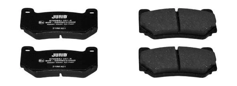 Image of JURID 573392J Brake pad set not prepared for wear warning indicator, without accessories Brake Pad Set,disc brake (402)