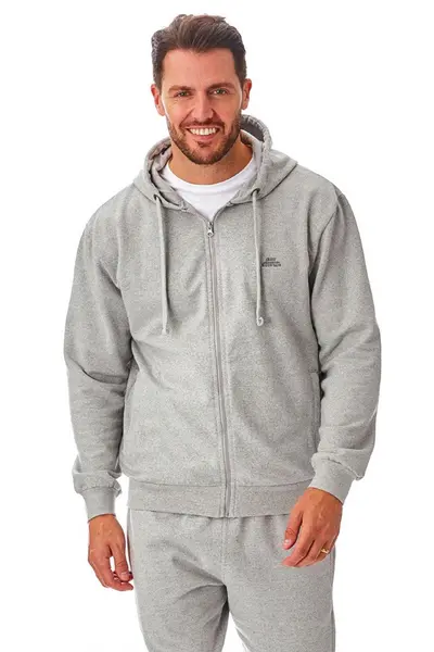 Image of Iron Mountain Zip Through Hoodie Light Grey