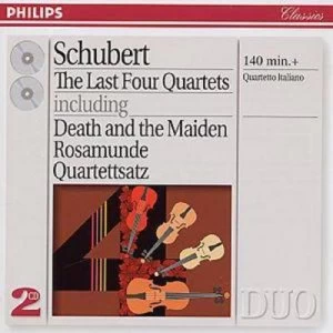 image of Schubert The Last Four Quartets Quarteto Italiano by Franz Schubert CD Album