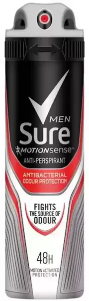 image of Sure Men Motion Sense Antibacterial Odour Protection Deodorant 150ml