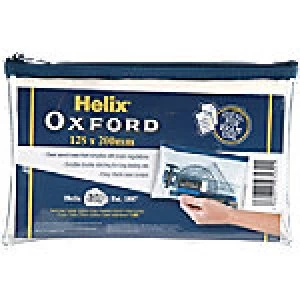 image of OXFORD Pencil Case PVC 20 x 12.5cm Clear