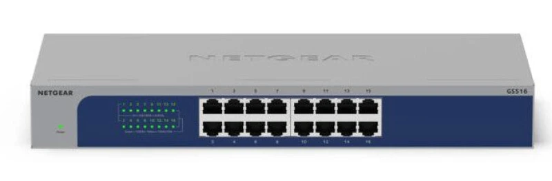 Image of Netgear Netgear GS516-300EUS network switch Unmanaged Gigabit Ethernet (10/100/1000) Grey GS516-300EUS