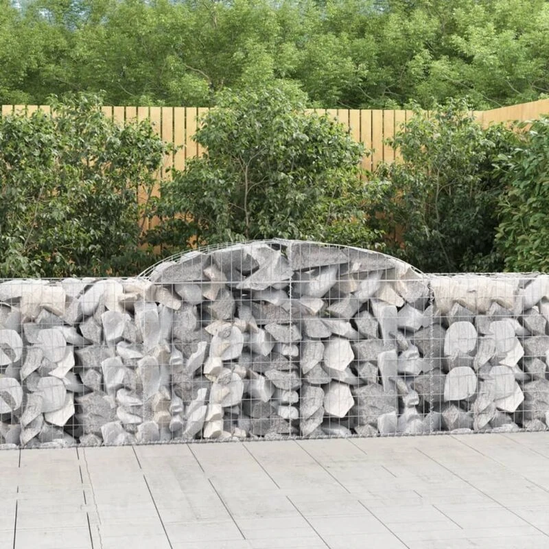 Image of VIDAXL Vidaxl - Arched Gabion Baskets 4 pcs 300x50x80/100cm Galvanised Iron 8720845572686
