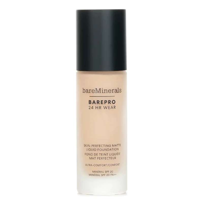 Image of bareMinerals BAREPRO 24hr Skin-Perfecting Matte Liquid Foundation SPF 20 Fair 10 Neutral