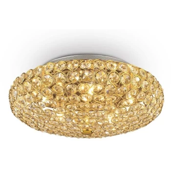 Image of Ideal Lux King - 5 Light Ceiling Light Gold