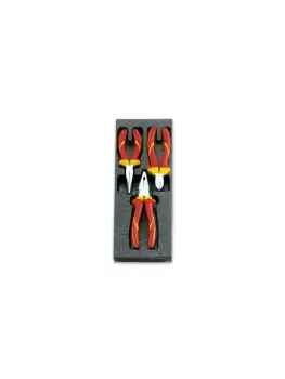 image of Beta Tools T135 3pc VDE 1000V Insulated Plier Set in Hard Tray for Roller Cabs