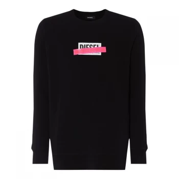 Diesel Neon Logo Sweatshirt - 900 Black