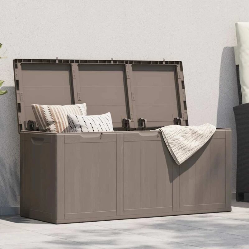 Image of VIDAXL Garden Storage Box 270L Brown pp Rattan Vidaxl 8720286768013