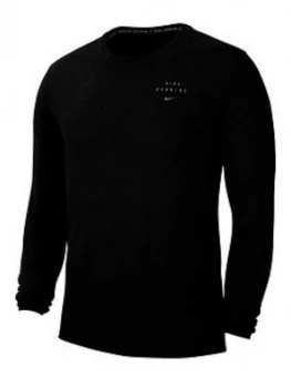 Image of Nike Running Miler Long Sleeve Top - Black