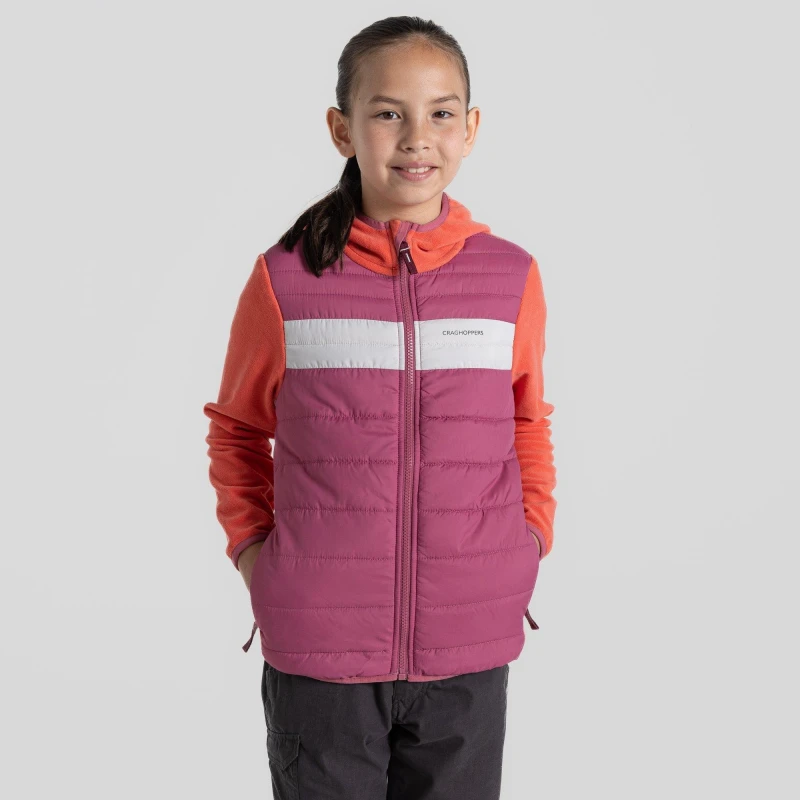 Image of Craghoppers Arklow Hybrid Jkt Deep Coral unisex 3-4yrs