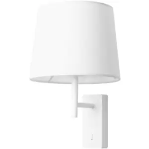 Image of Forlight Aura Wall Lamp with Shade White, E27