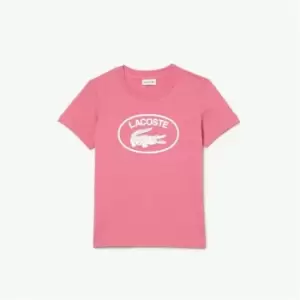Image of Lacoste Lacoste Jersey T-Shirt Juniors - Pink