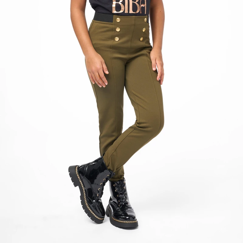 Image of Biba Junior Girls Biba Ponte Legging - Green Green S