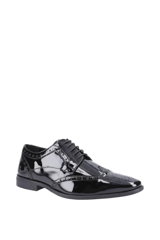 Image of Hush Puppies Mens Elliot Brogue in Black Size: 7 Black Male 7