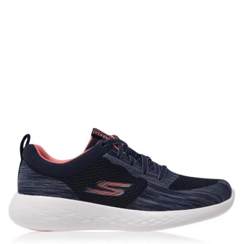 image of Skechers GoRun 600 Ladies Running Shoes - Navy/Coral