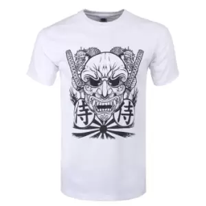 Image of Unorthodox Collective Mens Samurai Mask T-Shirt (XXL) (White)