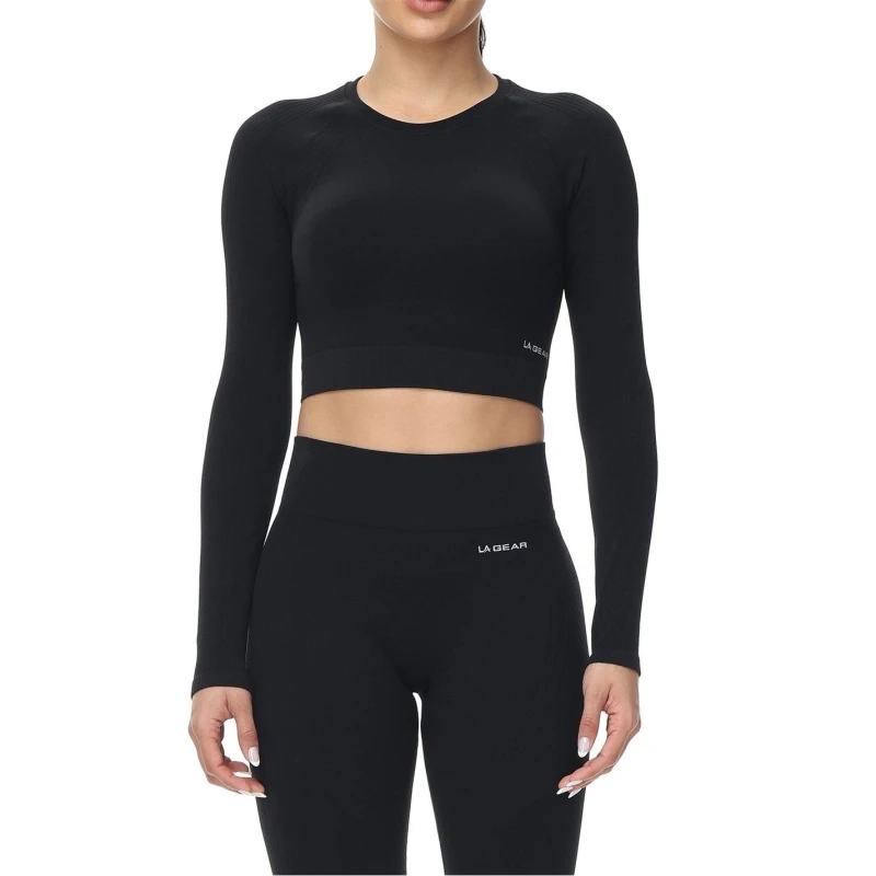 Image of LA Gear L/S SL Crop 2 Pack - Black 8