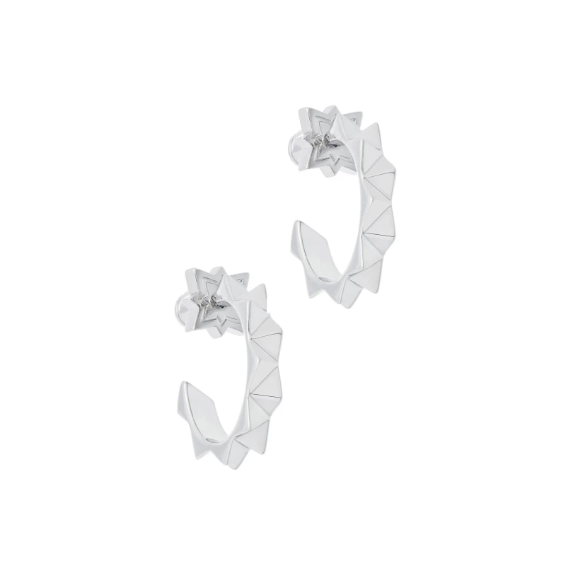 Image of All We Are Hoop Earrings - Silver Silver One Size