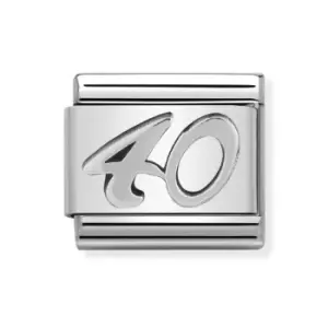 image of Nomination Classic Silver "40" Charm