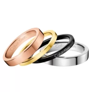 Image of Calvin Klein Multi Colour Gorgeous Ring Set Size 7