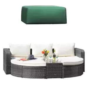 Image of Garden Gear Firenze Modular Rattan Daybed with Cover - Grey