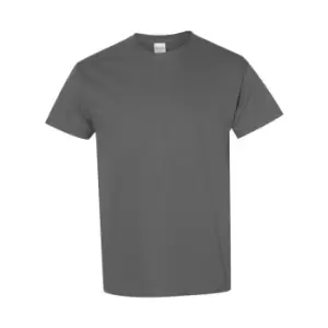 Image of Gildan Mens Heavy Cotton Short Sleeve T-Shirt (Pack Of 5) (2XL) (Charcoal)
