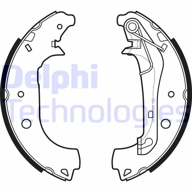 Image of DELPHI Brake Shoe Set DELPHI LS2157