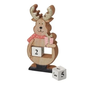 Image of Wooden Reindeer Count Down To Christmas Advent