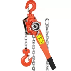 Image of VEVOR 1.5T Chian Hoist Manual Lever Chain Hoist 1.5M 3300lbs 5ft Ratcheting Lever Block Chain Hoist Come Along Puller Pulley for Warehouse Garages