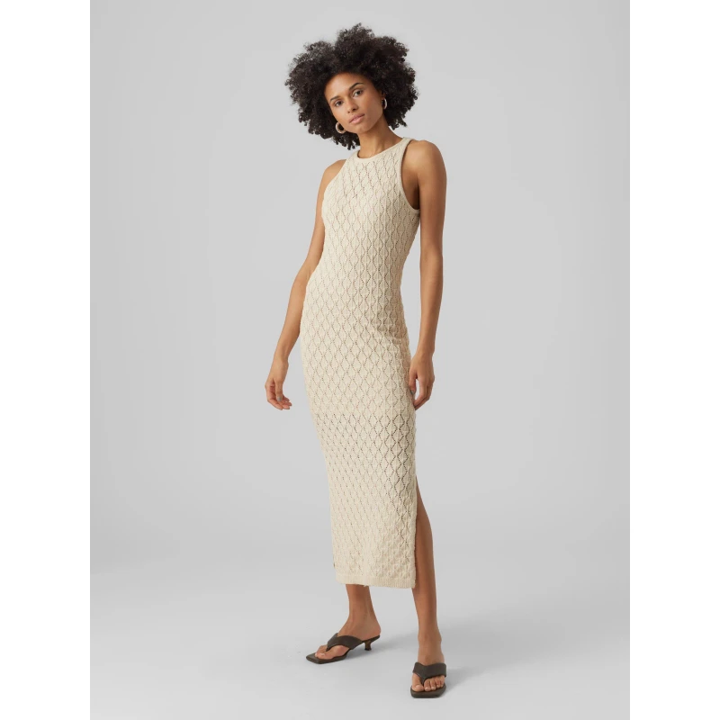 Image of Vero Moda Womens Knitted Maxi Dress Birch female 14 (L)