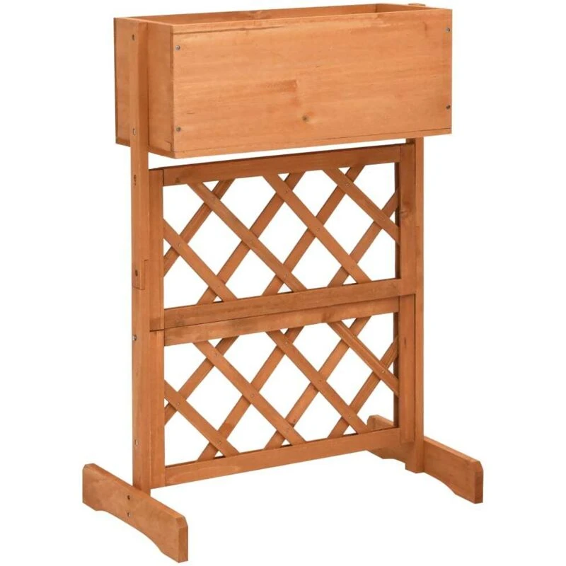 Image of VIDAXL Garden Trellis Planter Orange 45x30x74cm Solid Firwood Vidaxl 8720286182826