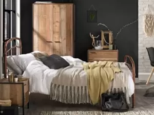 Image of LPD Hoxton Rustic 3 Piece Bedroom Furniture Package Flat Packed