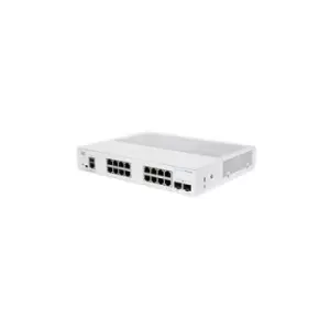 image of Cisco CBS350-16T-2G-EU network switch Managed L2/L3 Gigabit Ethernet (10/100/1000) Silver