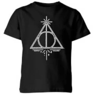 Image of Harry Potter Deathly Hallows Kids T-Shirt - Black - 11-12 Years