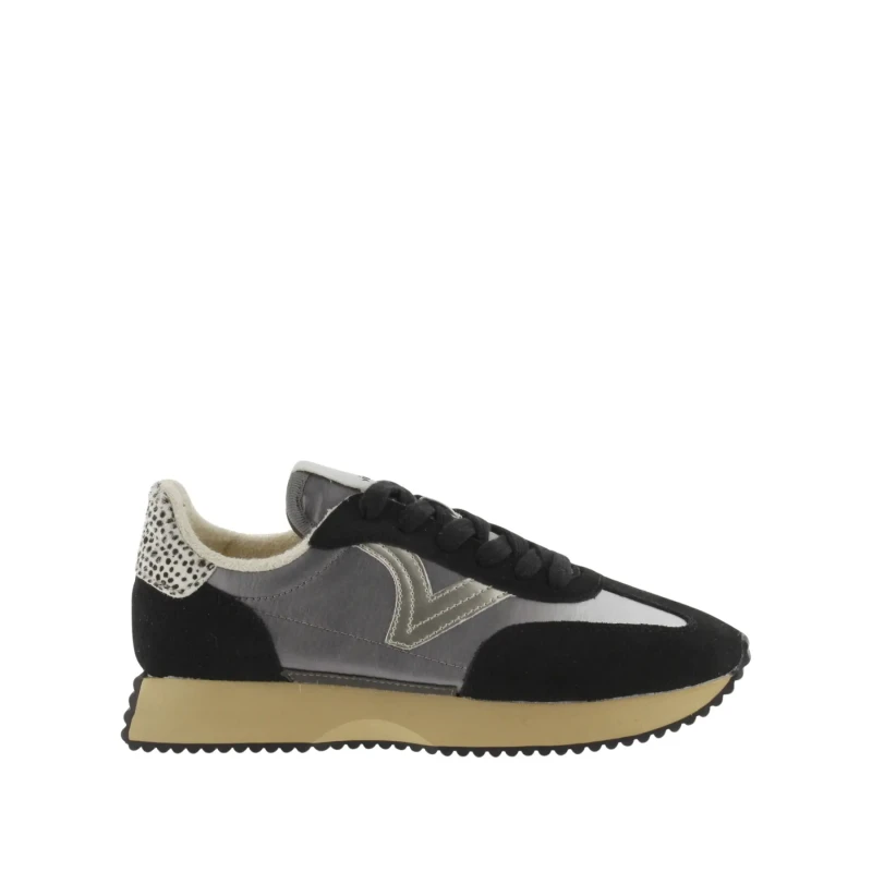 Image of Victoria Womens nylon and metal sneakers Victoria Cosmos Noir Female 36