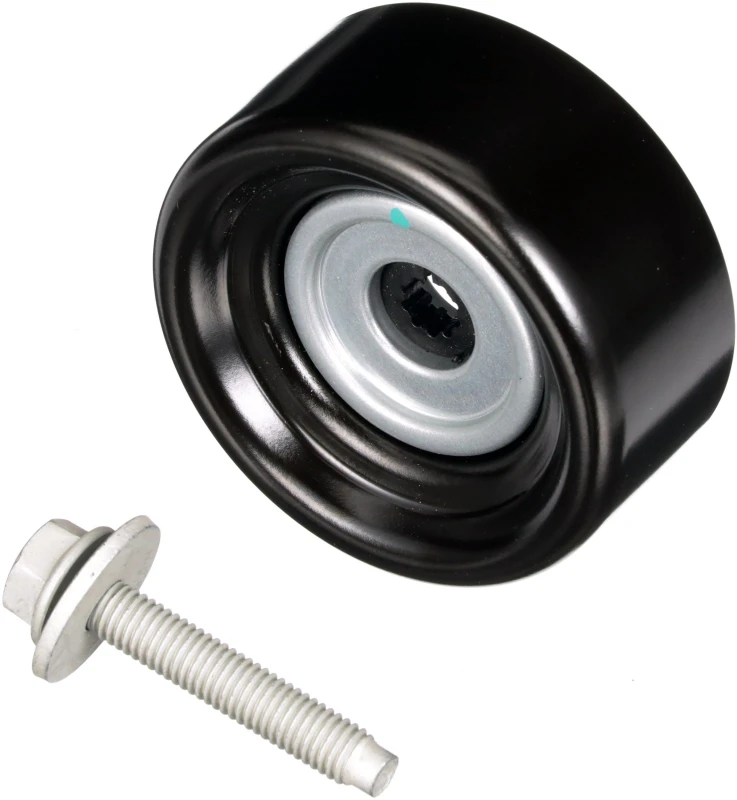 Image of GATES T36603 Idler Pulley Micro-V UNIQUE FIT Metal Deflection/Guide Pulley,v-ribbed belt (312)