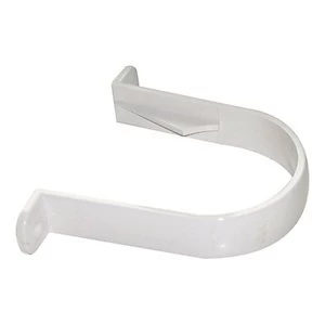 image of FloPlast RC1W Round Line Downpipe Pipe Clip - White 68mm