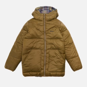 Image of Barbour Boys' Hike Reversible Quilted Jacket - Uniform Olive - L (10-11 Years)