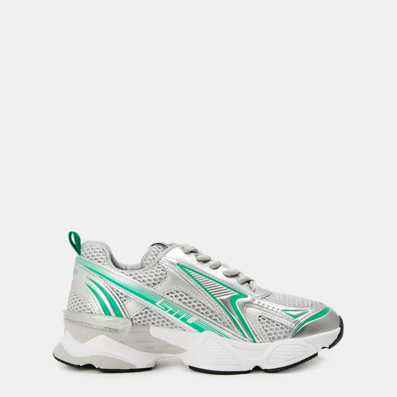 Image of Steve Madden Womens Heritage Low-Top Trainers Green Multi female 4 (37)