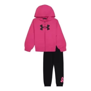 image of Under Armour Armour Hooded Zip Set Baby Girls - Pink