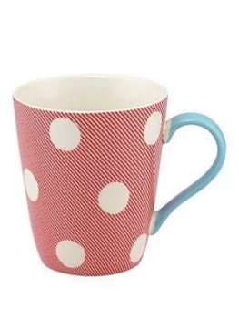 Image of Cath Kidston Stanley Mug Button Spot Twill Red