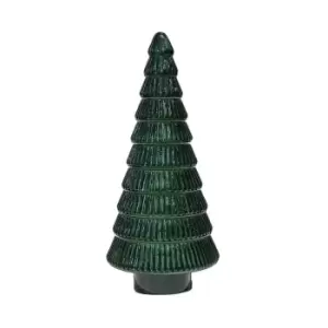 Ivyline Juniper Evergreen Glass Tree H41cm W18cm