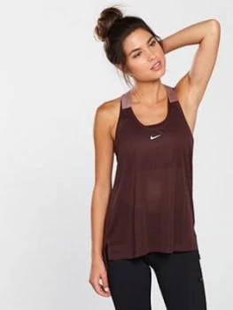 image of Nike Training Elastika Tank Burgundy Burgundy Size L Women