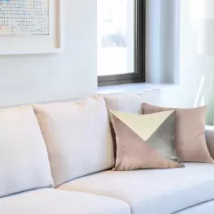 Image of Emma Barclay - New Orleans Geometric Velvet Cushion Cover, Heather, 43 x 43 Cm