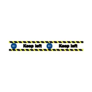 Image of Fire Exit Man Left Arrow Up - Taktyle (75 X 300MM)