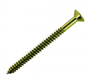 Image of Select Hardware Cross Recessed Countersunk Screws Yellow Passivated 4X30mm 25 Pack