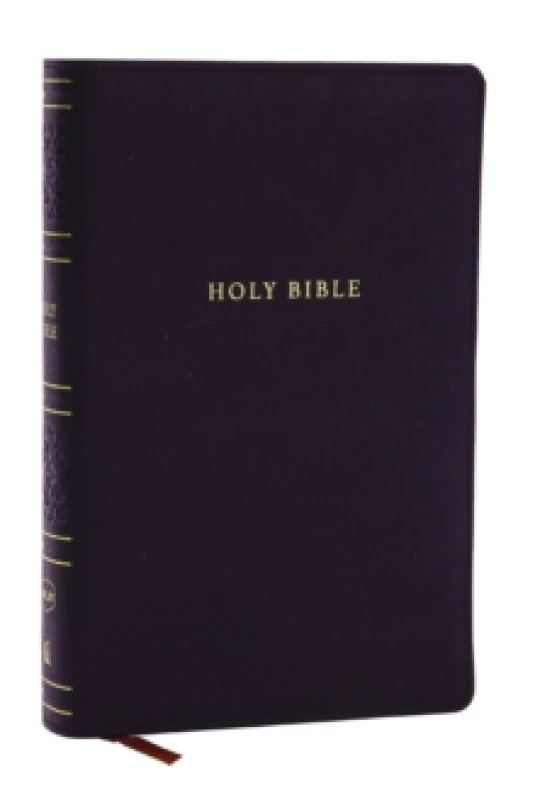 Image of NKJV Personal Size Large Print Bible with 43,000 Cross References, Black Leathersoft, Red Letter, Comfort Print Leather / fine binding