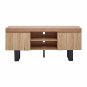 Image of Interiors by PH Contemporary Media Cabinet with Metal Legs, black
