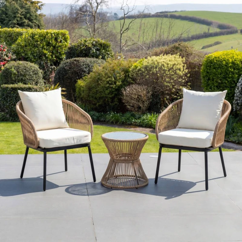 Image of Artemis Home Florent Patio Bistro Set in Natural Natural Unisex